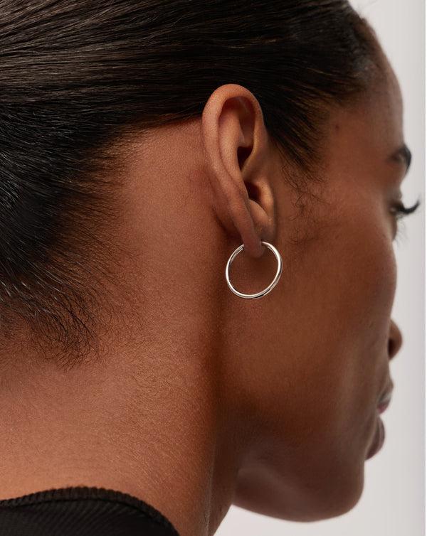 Missoma Classic Small Hoop Earrings | Rhodium Plated On Recycled Sterling Silver