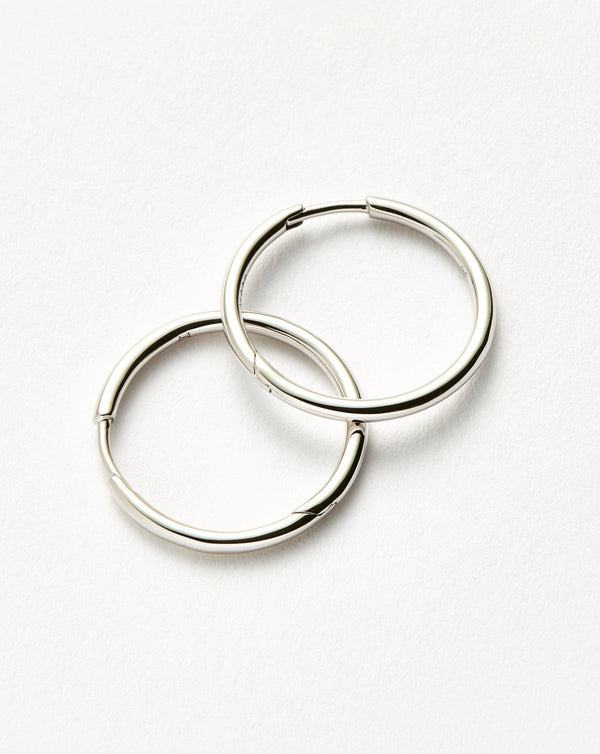 Missoma Classic Small Hoop Earrings | Rhodium Plated On Recycled Sterling Silver