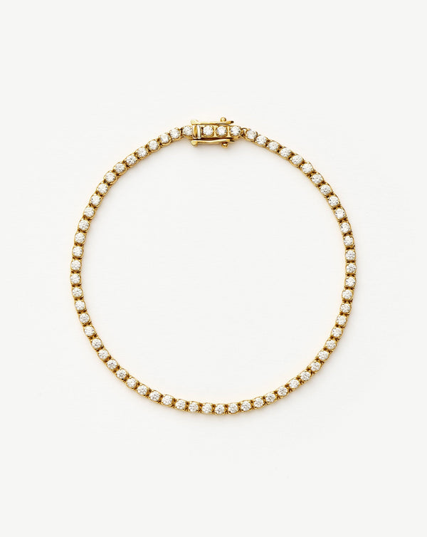 missoma Classic Tennis Bracelet | 18ct Gold Vermeil Cubic Zirconia