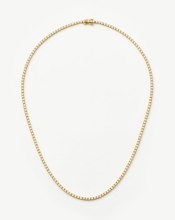 missoma Classic Tennis Necklace | 18ct Gold Vermeil Cubic Zirconia