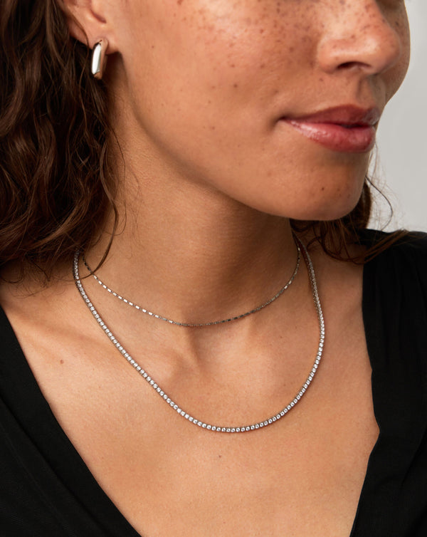 Missoma Classic Tennis Necklace | Sterling Silver Cubic Zirconia