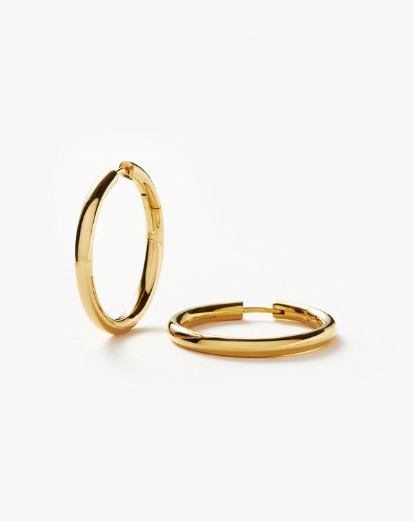 missoma Classic Tunnel Medium Hoop Earrings | 18ct Gold Plated