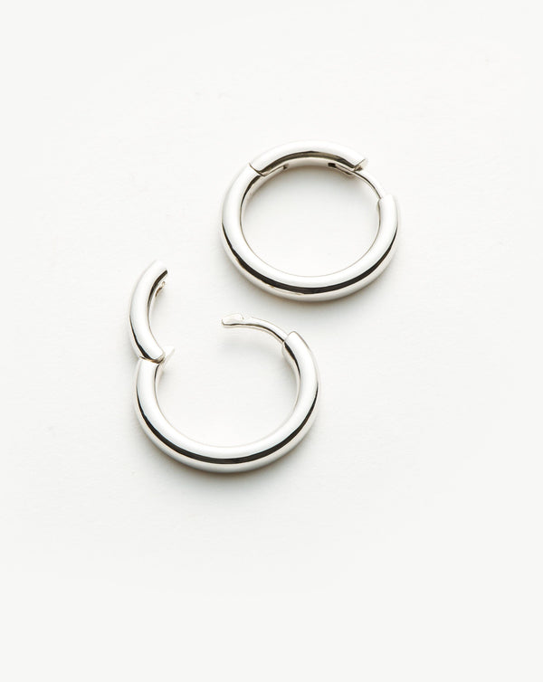 Missoma Classic Tunnel Small Hoop Earrings | Silver Plated