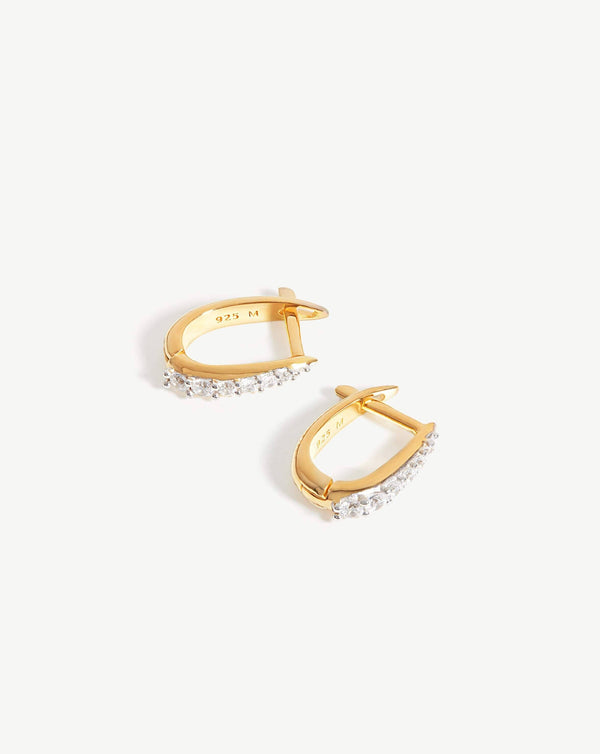 Missoma Claw Pave Huggies | 18ct Gold Vermeil/Cubic Zirconia