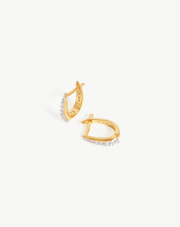 missoma Claw Pave Huggies | 18ct Gold Vermeil/Cubic Zirconia
