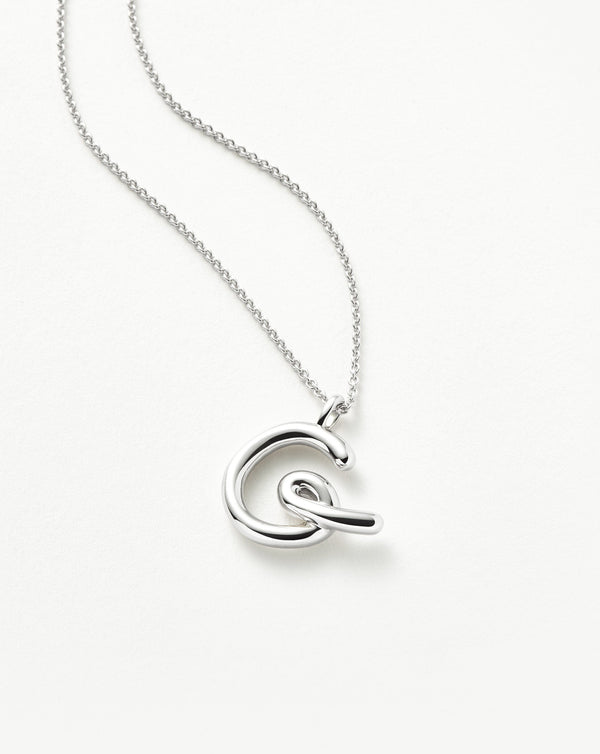 Missoma Curly Molten Initial Pendant Necklace - G | Sterling Silver