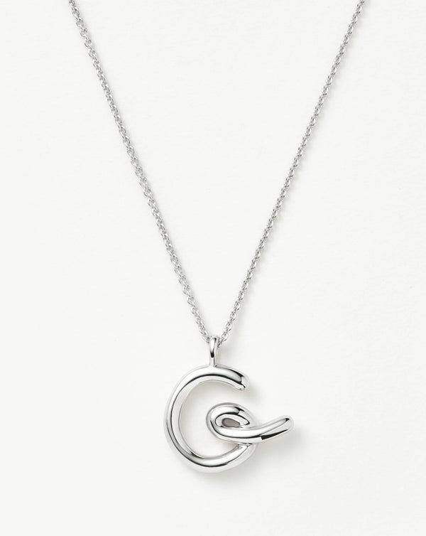 missoma Curly Molten Initial Pendant Necklace - G | Sterling Silver