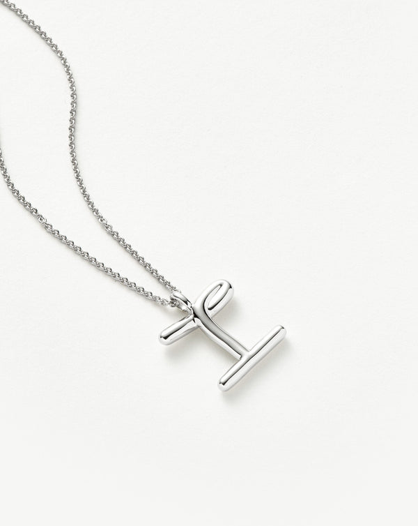 Missoma Curly Molten Initial Pendant Necklace - I | Sterling Silver