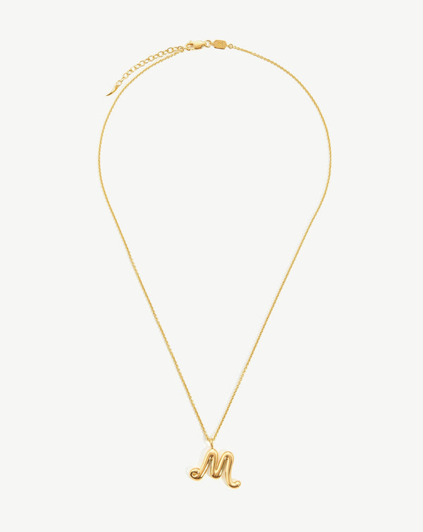 Missoma Curly Molten Initial Pendant Necklace - M | Gold