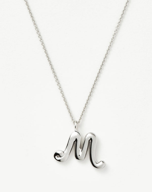 missoma Curly Molten Initial Pendant Necklace - M | Sterling Silver
