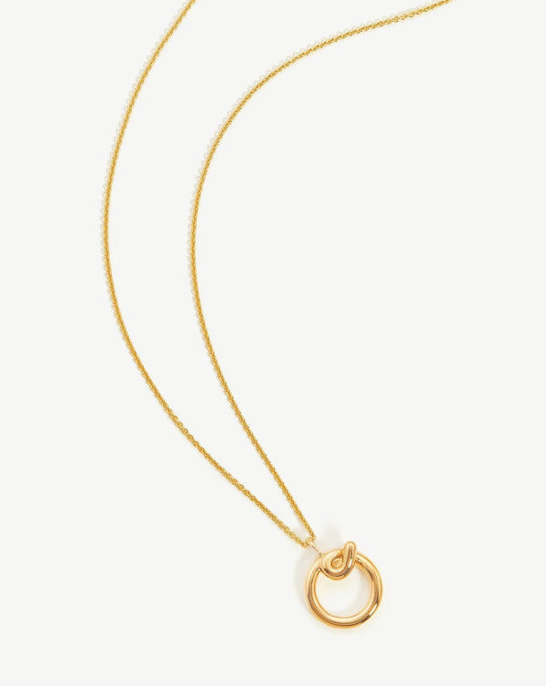 Missoma Curly Molten Initial Pendant Necklace - O | Gold