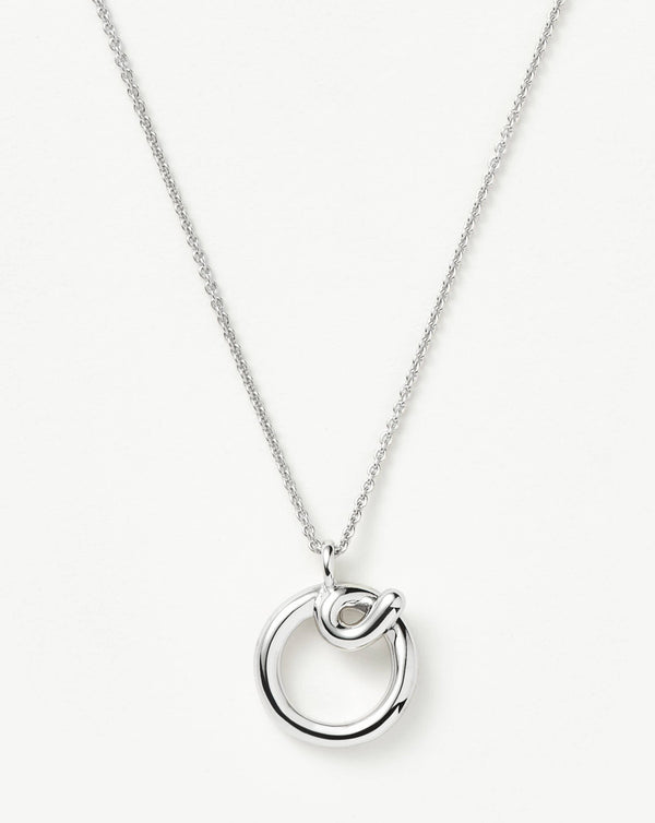 missoma Curly Molten Initial Pendant Necklace - O | Sterling Silver