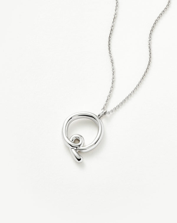 Missoma Curly Molten Initial Pendant Necklace - Q | Sterling Silver