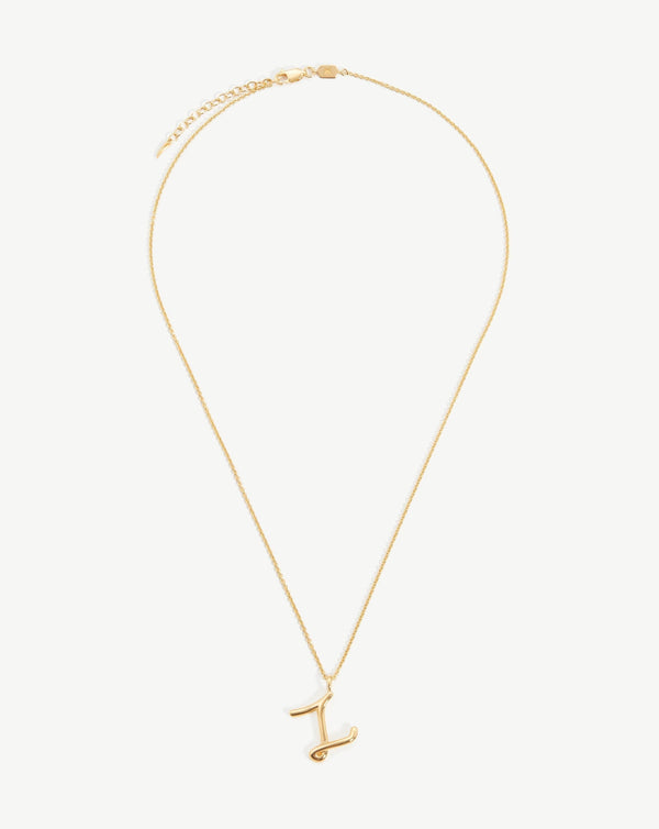 Missoma Curly Molten Initial Pendant Necklace - Z | Gold