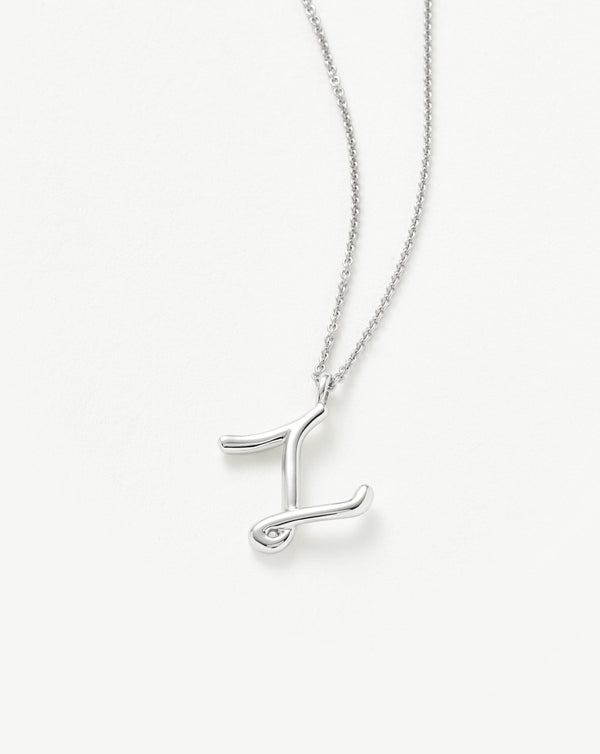 Missoma Curly Molten Initial Pendant Necklace - Z | Sterling Silver
