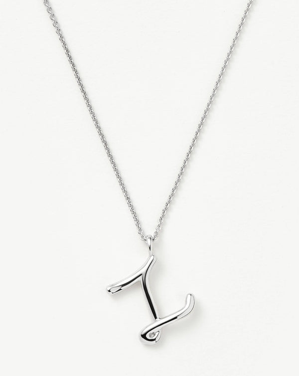 missoma Curly Molten Initial Pendant Necklace - Z | Sterling Silver