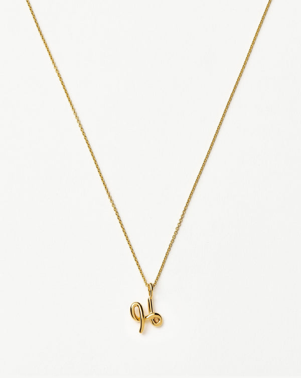 missoma Curly Molten Mini Initial Necklace - H | 18ct Gold Vermeil