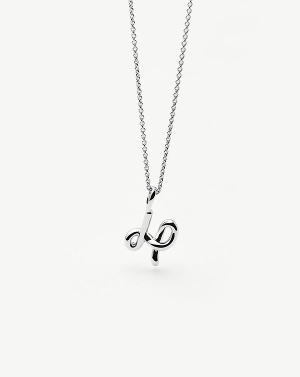Missoma Curly Molten Mini Initial Necklace - H | Sterling Silver