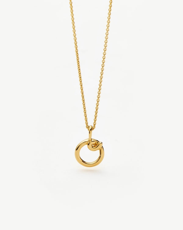 Missoma Curly Molten Mini Initial Necklace - O | 18ct Gold Vermeil