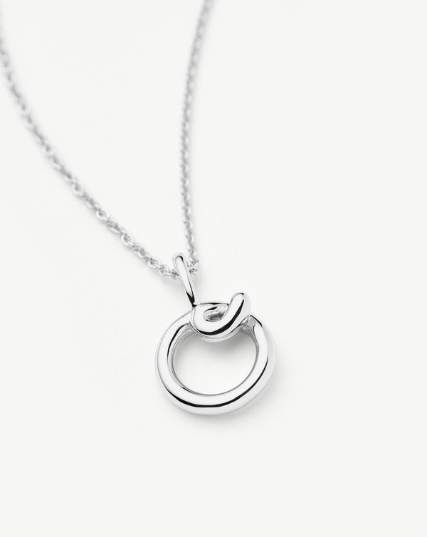 Missoma Curly Molten Mini Initial Necklace - O | Sterling Silver