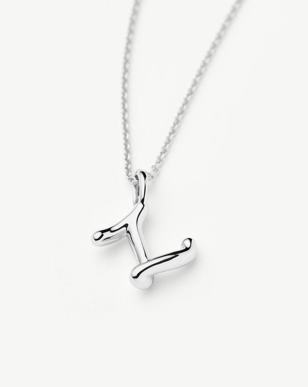 Missoma Curly Molten Mini Initial Necklace - Z | Sterling Silver