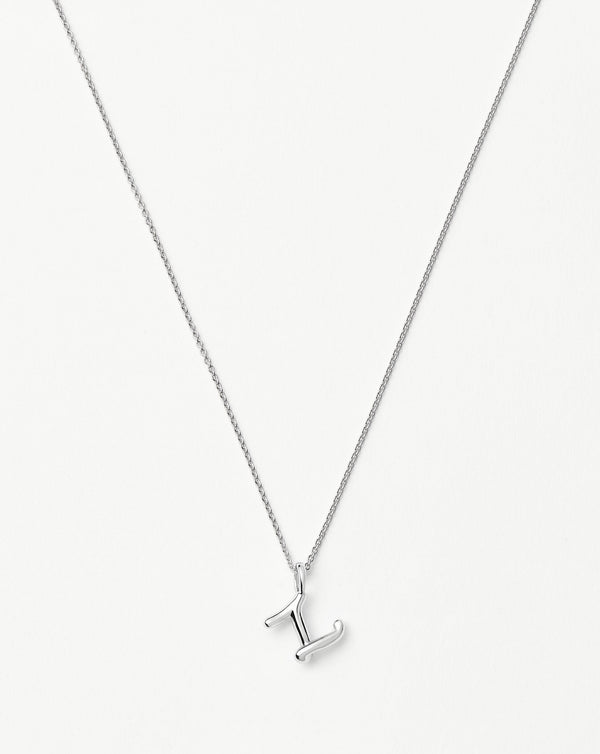 missoma Curly Molten Mini Initial Necklace - Z | Sterling Silver