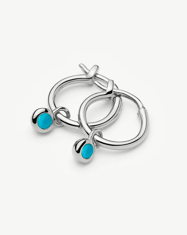 Missoma December Birthstone Mini Charm Hoop Earrings UK