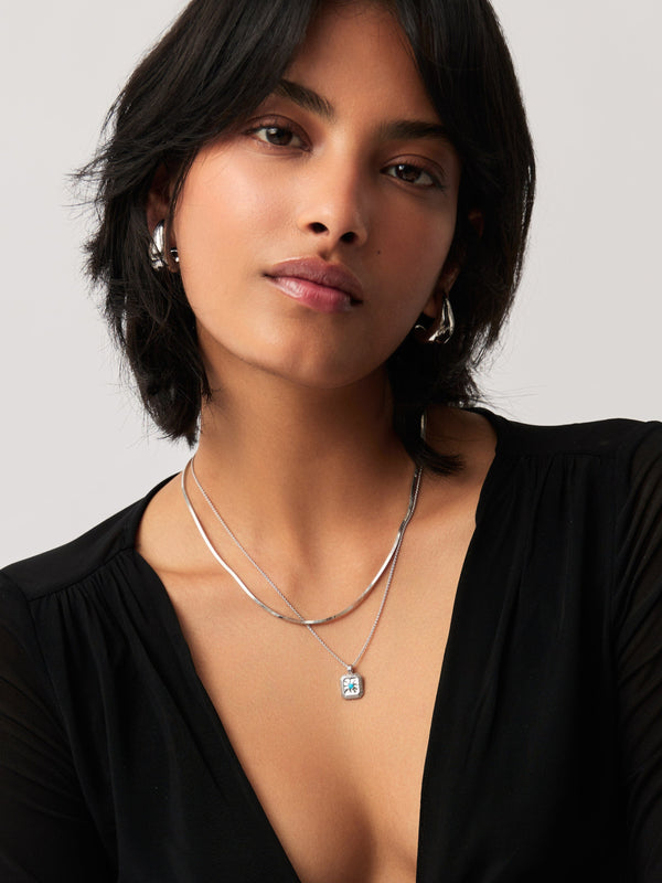 Missoma December Birthstone Pendant Necklace | Dyed Turquoise Magnesite