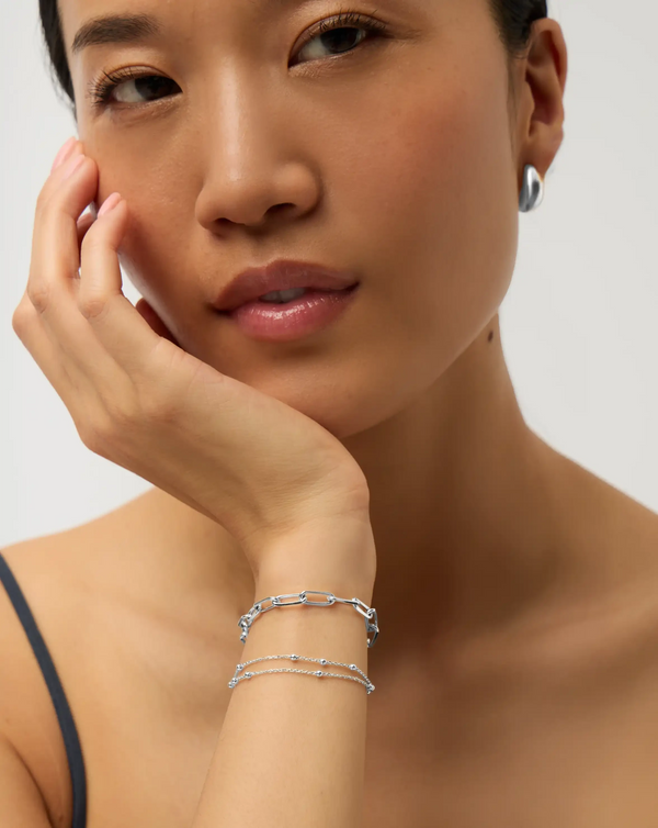 Missoma Double Chain & Mini Paperclip Bracelet Set UK