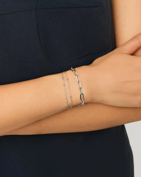 Missoma Double Chain & Mini Paperclip Bracelet Set UK