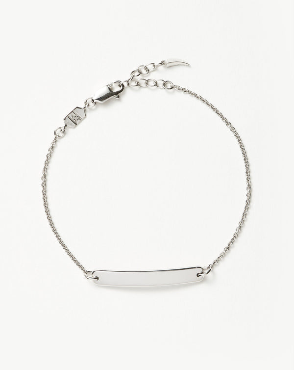missoma Engravable Bar Chain Bracelet | Silver Plated