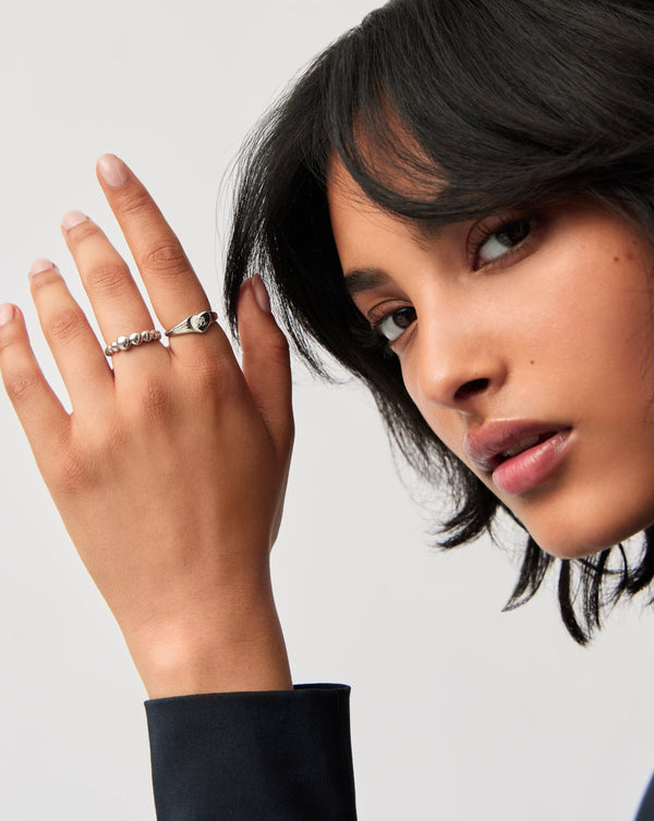 Missoma Engravable Heart Signet Ring | Sterling Silver