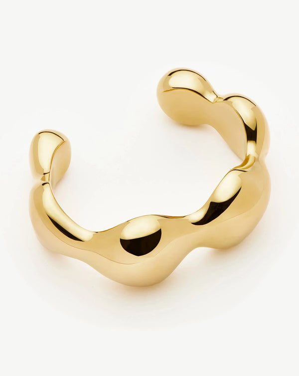 Missoma Eny Puffy Dome Statement Cuff Bracelet | 18ct Gold Plated