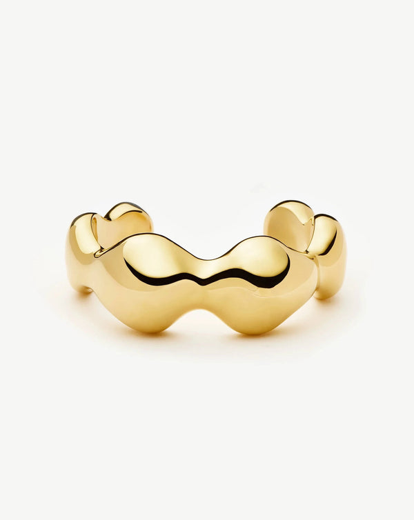 missoma Eny Puffy Dome Statement Cuff Bracelet | 18ct Gold Plated