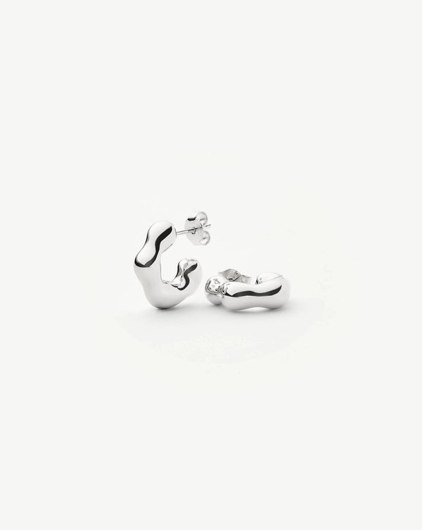 missoma Eny Puffy Small Hoop Earrings | Sterling Silver