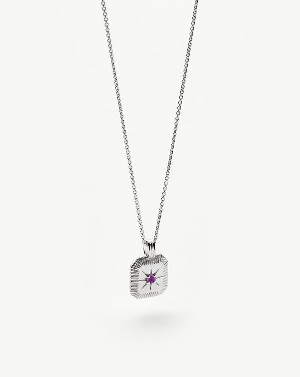 Missoma February Birthstone Pendant Necklace | Amethyst/February