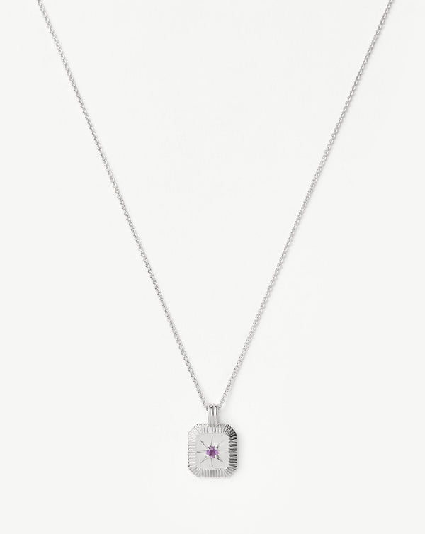 missoma February Birthstone Pendant Necklace | Amethyst/February
