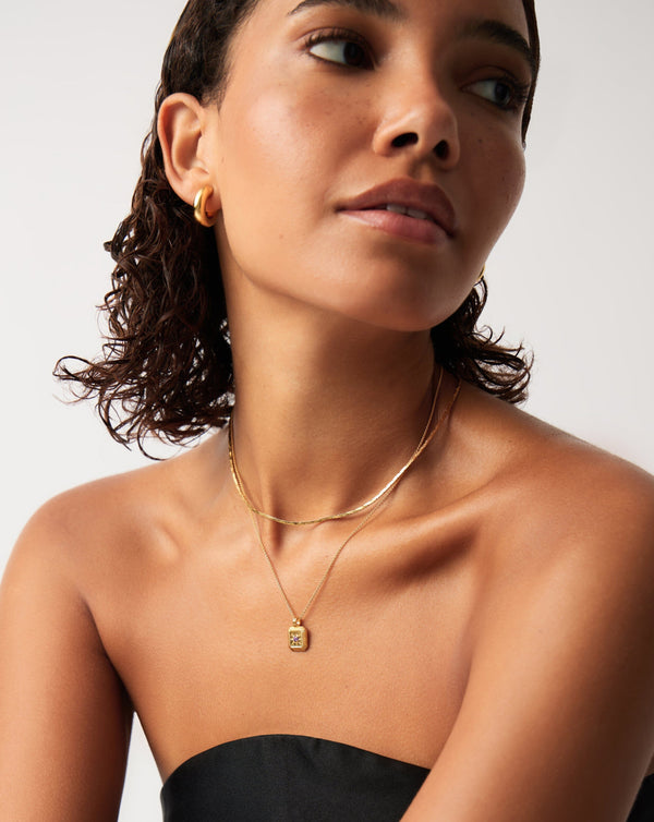 Missoma February Birthstone Pendant Necklace | Gold/Amethyst