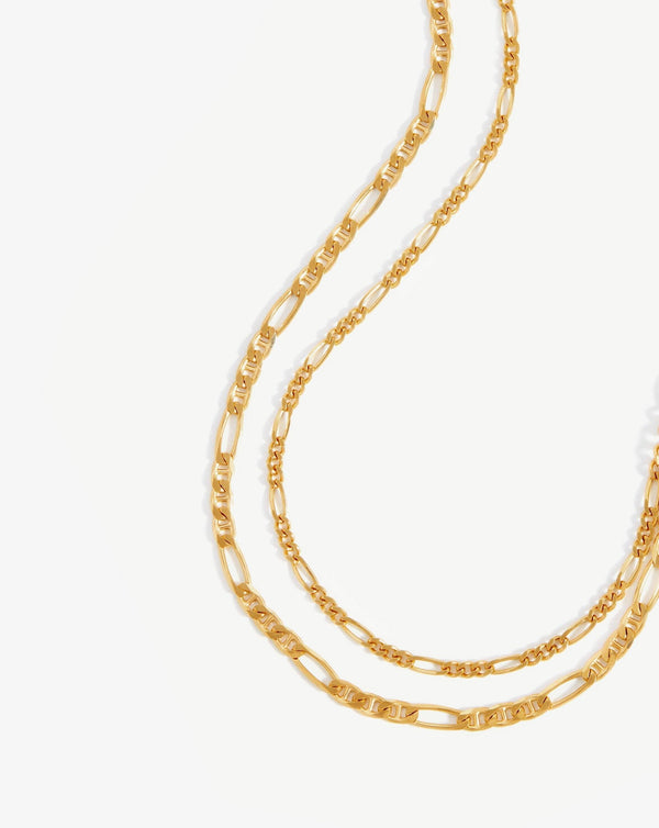Missoma Filia Double Chain Necklace | 18ct Gold Vermeil