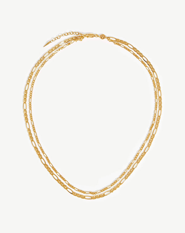 missoma Filia Double Chain Necklace | 18ct Gold Vermeil