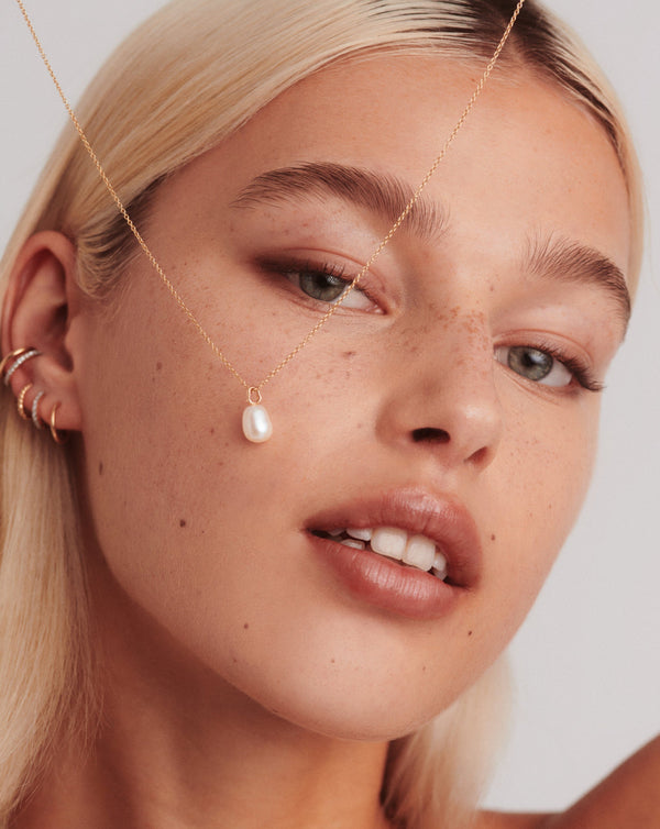 Missoma Fine Baroque Pearl Organic Pendant Necklace