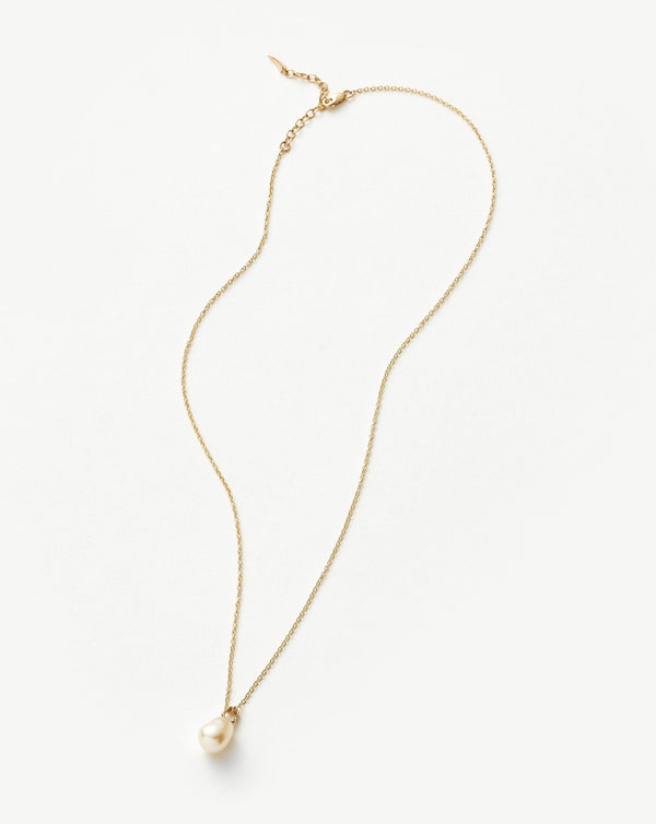 Missoma Fine Baroque Pearl Organic Pendant Necklace