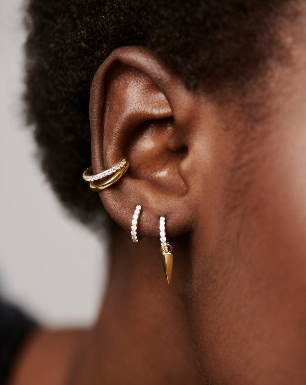 Missoma Fine Classic Diamond Huggies | 14ct Solid Gold/Diamond