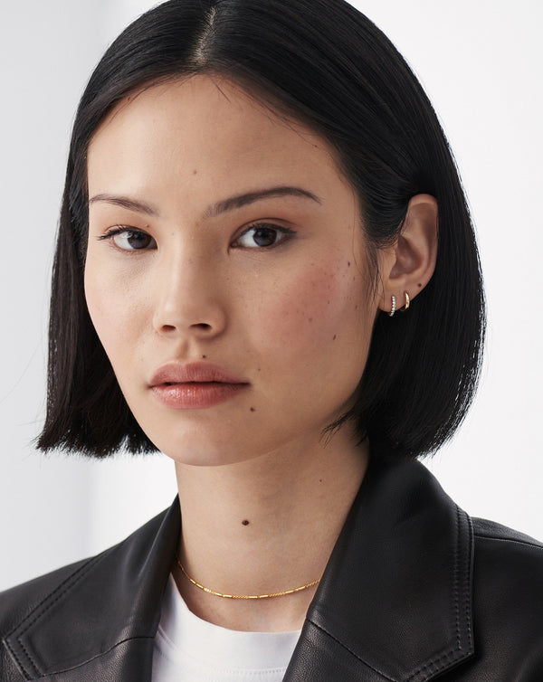 Missoma Fine Classic Diamond Single Huggie | 14ct Solid Gold