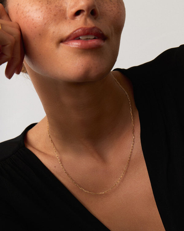 Missoma Fine Classic Paperclip Chain Necklace | 14ct Solid Gold