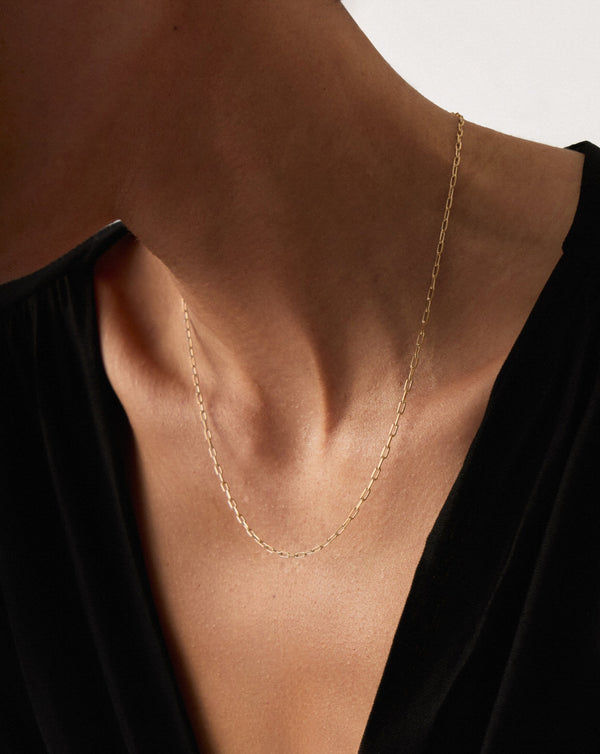 Missoma Fine Classic Paperclip Chain Necklace | 14ct Solid Gold