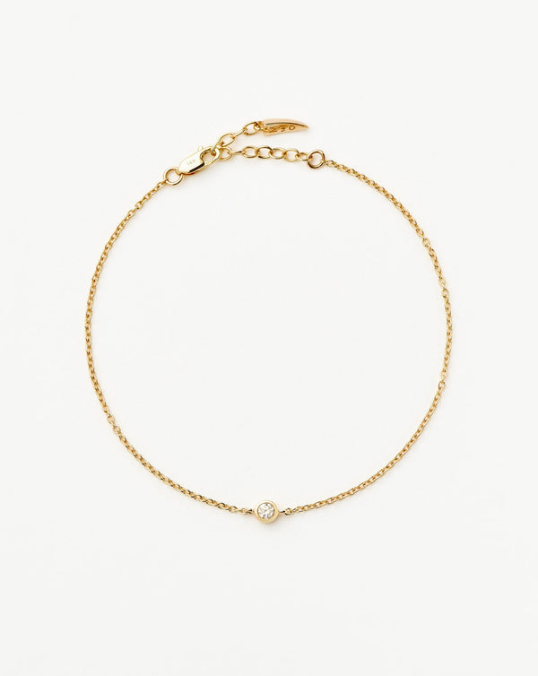 missoma Fine Diamond Solitaire Bracelet | 14ct Solid Gold/Diamond
