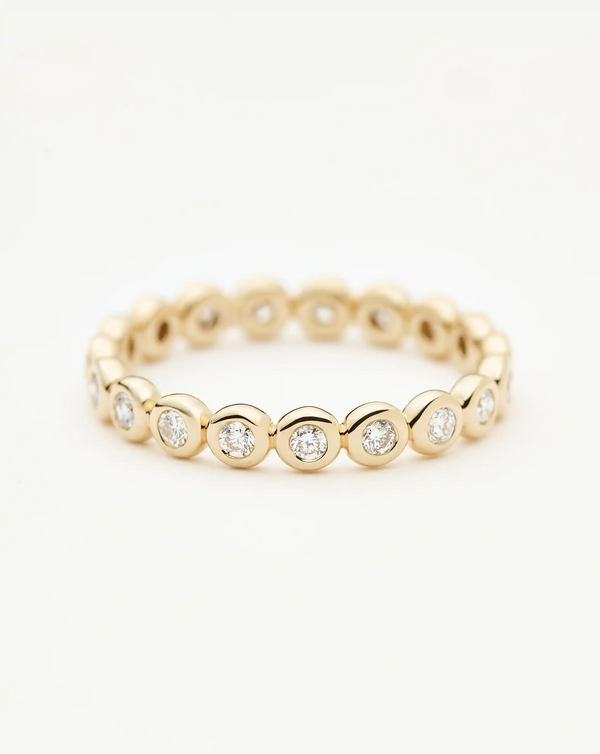Missoma Fine Diamond Tennis Eternity Ring | 14ct Solid Gold Rings