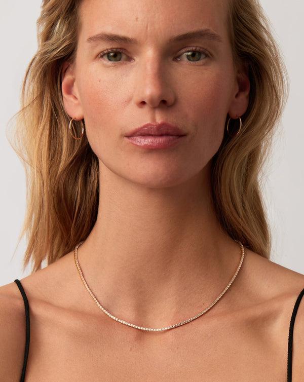 Missoma Fine Diamond Tennis Necklace | 14ct Solid Gold Diamond