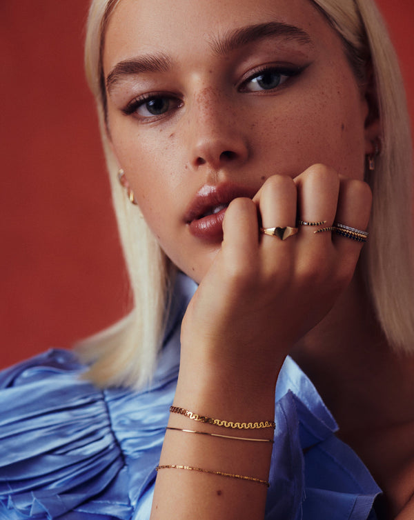 Missoma Fine Engravable Heart Signet Ring | 14ct Solid Gold